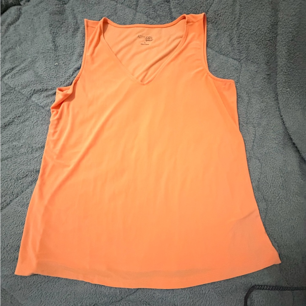 Women’s Attitudes by Renee Como Jersey Two Pack Tops BlouseOrange floral Large - Picture 8 of 8